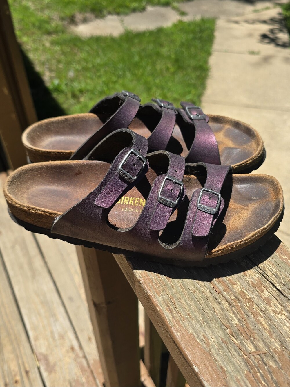Dark Metallic Purple Birkenstocks